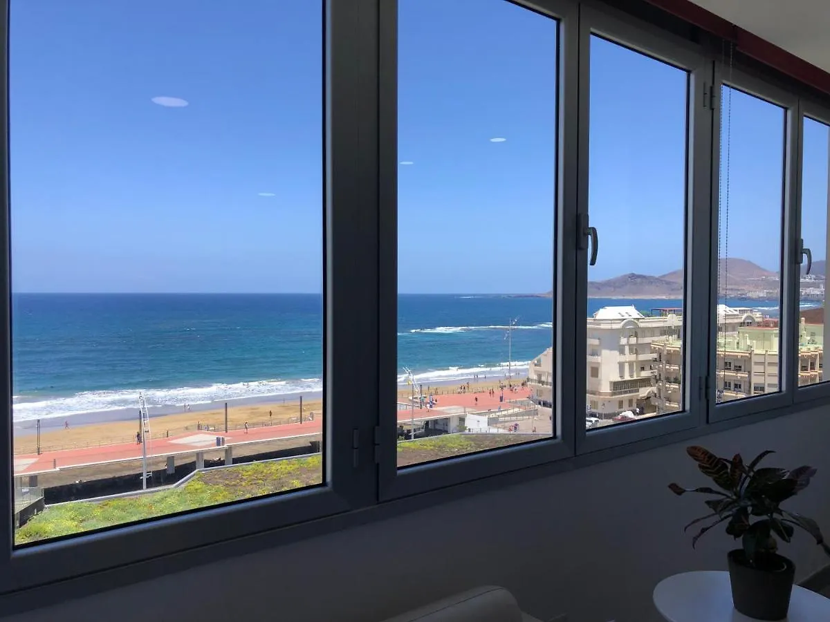 Vistas Mar Playa Las Canteras Primera Linea Wifi Las Palmas de Gran Canaria Lägenhet